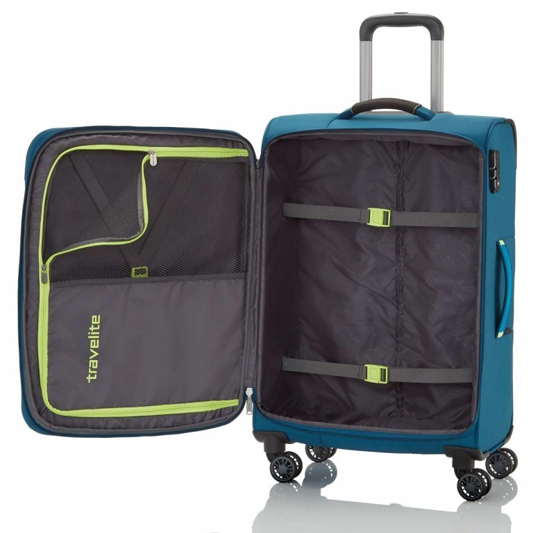 Koffer Meteor 66 cm Petrol, Farbe: blau/petrol, Marke: Travelite, Bild 4 von 4