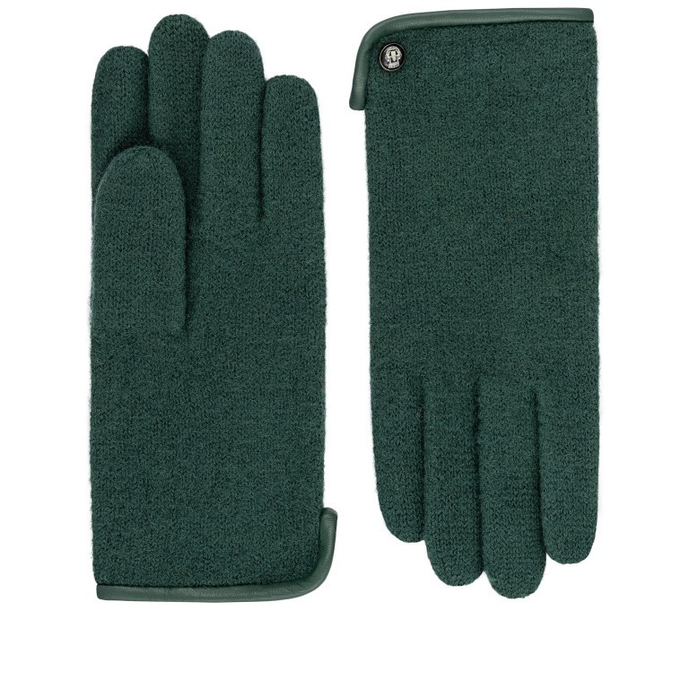 Handschuhe Damen Wolle Leder-Paspel Größe 7,5 Pine, Farbe: grün/oliv, Marke: Roeckl, EAN: 4053071216258, Bild 1 von 1