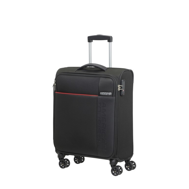 Koffer Fun Cruise Spinner 55 IATA-konform Black Red, Farbe: schwarz, Marke: American Tourister, EAN: 5400520119742, Abmessungen in cm: 40x55x20, Bild 1 von 6