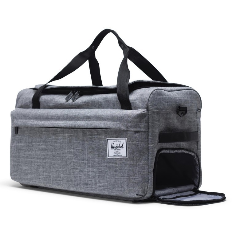 Reisetasche / Rucksack Outfitter Größe 50 Liter Raven Crosshatch, Farbe: schwarz, Marke: Herschel, EAN: 0828432246656, Abmessungen in cm: 57.9x32.5x29, Bild 5 von 5