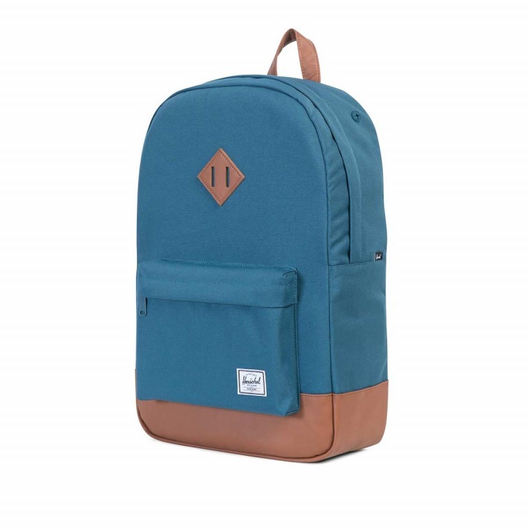 Rucksack Heritage Volumen 19 Liter Indian Teal Tan, Farbe: blau/petrol, braun, Marke: Herschel, EAN: 0828432100613, Abmessungen in cm: 31x45x12, Bild 2 von 4