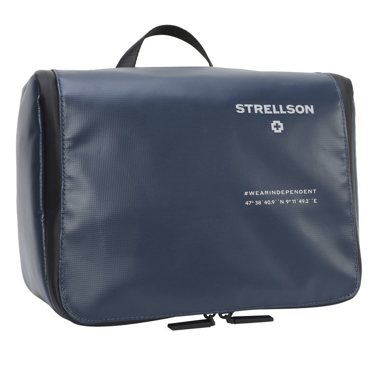 Kulturbeutel Stockwell 2.0 Washbag Benny LHZ Dark Blue, Farbe: blau/petrol, Marke: Strellson, EAN: 4048835099161, Abmessungen in cm: 28x21x13, Bild 2 von 6