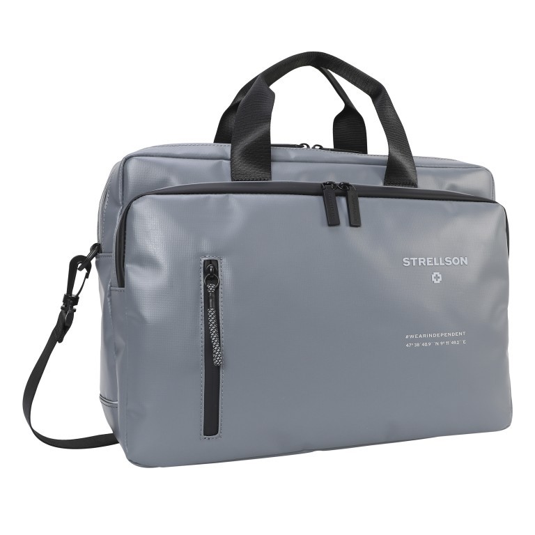 Aktentasche Stockwell 2.0 Briefbag Charles MHZ Grey, Farbe: grau, Marke: Strellson, EAN: 4048835107316, Abmessungen in cm: 39x28x13, Bild 2 von 7