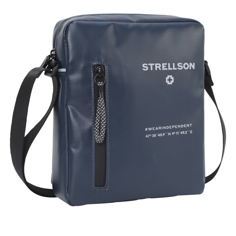 Umhängetasche Stockwell 2.0 Shoulderbag Marcus XSVZ Dark Blue, Farbe: blau/petrol, Marke: Strellson, EAN: 4048835099208, Abmessungen in cm: 18x21.5x5.5, Bild 2 von 7