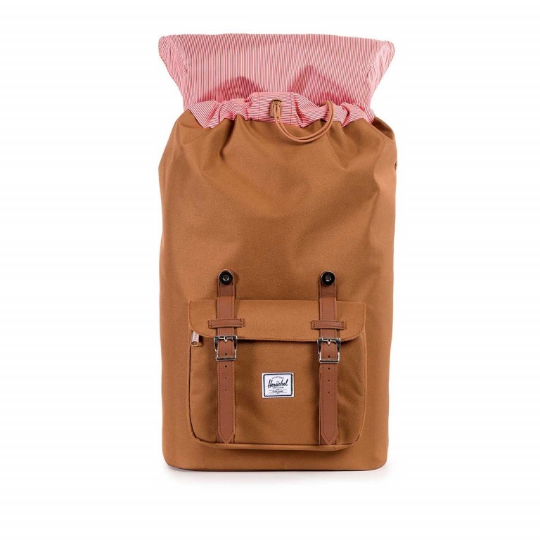 Rucksack Little America einfarbig Volumen 23 Liter Caramel Tan, Farbe: cognac, Marke: Herschel, EAN: 0828432082964, Abmessungen in cm: 28.56x49.9x17.78, Bild 3 von 4