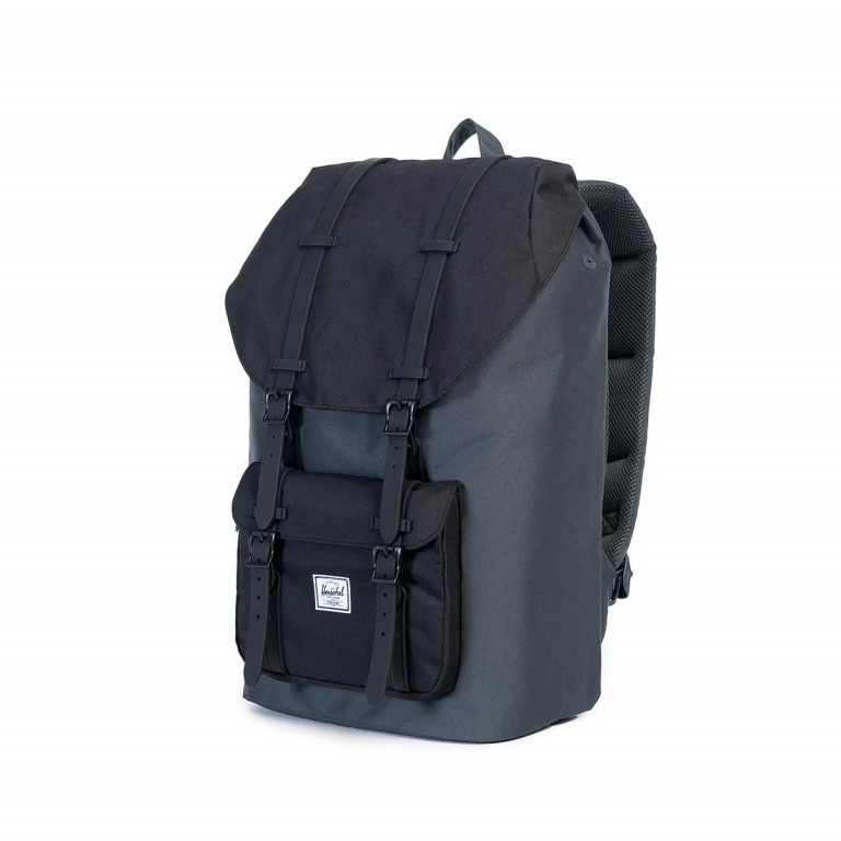 Rucksack Little America einfarbig Volumen 23 Liter Dark Shadow Black, Farbe: anthrazit, Marke: Herschel, EAN: 0828432083077, Abmessungen in cm: 28.56x49.9x17.78, Bild 2 von 4