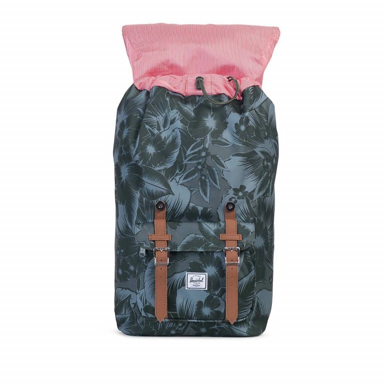 Rucksack Little America Volumen 23 Liter Jungle Floral Green, Farbe: grün/oliv, Marke: Herschel, EAN: 0828432092444, Abmessungen in cm: 28x50x17, Bild 3 von 4