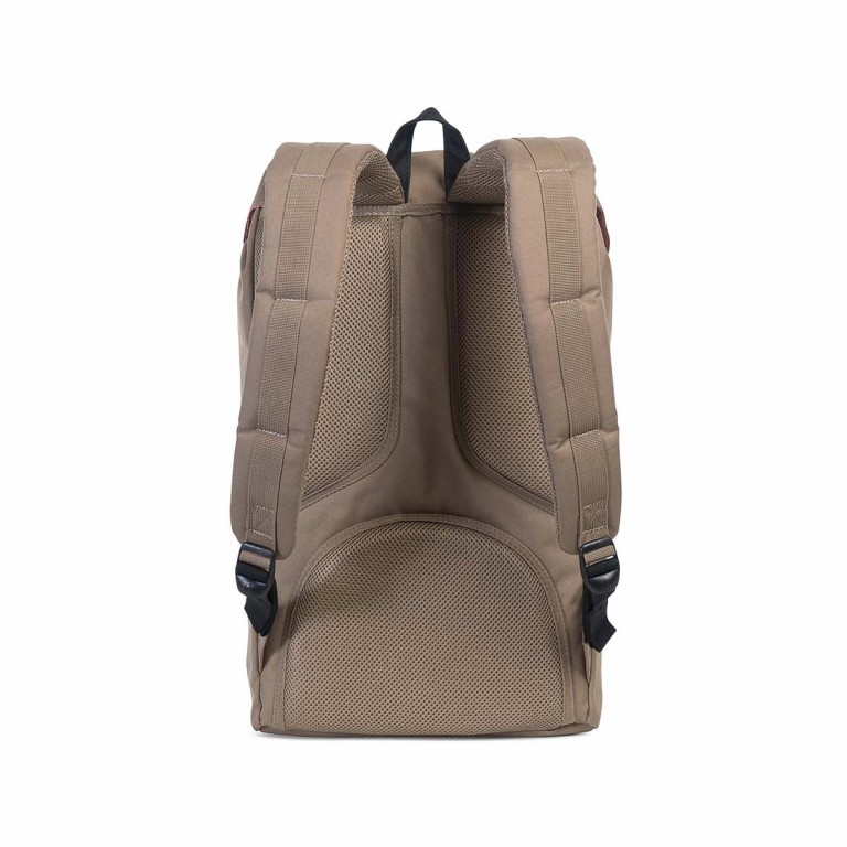 Rucksack Little America Rubber Straps Volumen 23 Liter Lead Green Black Rubber, Farbe: schwarz, taupe/khaki, Marke: Herschel, EAN: 0828432092420, Abmessungen in cm: 28x50x17, Bild 4 von 4