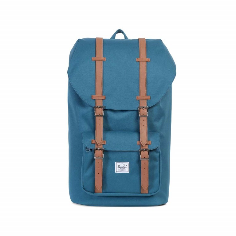 Rucksack Little America Volumen 23 Liter Indian Teal Tan, Farbe: blau/petrol, Marke: Herschel, EAN: 0828432100972, Abmessungen in cm: 28x50x17, Bild 1 von 4