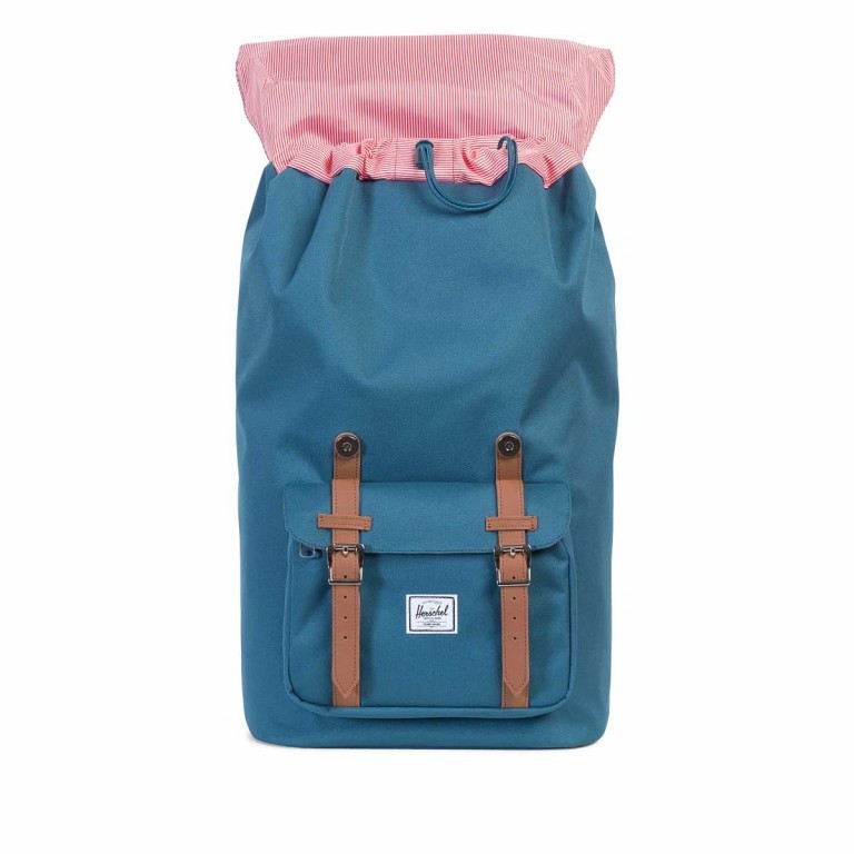 Rucksack Little America Volumen 23 Liter Indian Teal Tan, Farbe: blau/petrol, Marke: Herschel, EAN: 0828432100972, Abmessungen in cm: 28x50x17, Bild 3 von 4