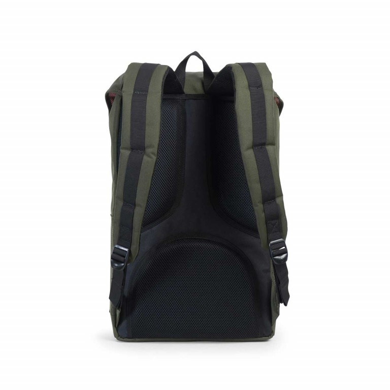 Rucksack Little America Aspect Volumen 23 Liter Forst Night Black Rubber, Farbe: grün/oliv, Marke: Herschel, EAN: 0828432103218, Abmessungen in cm: 28x50x17, Bild 4 von 4