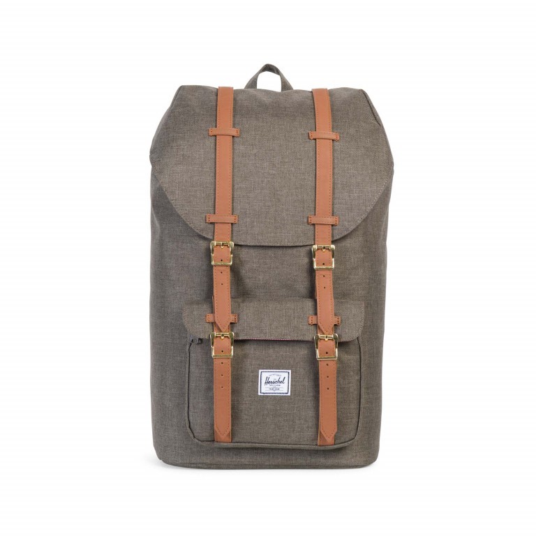 Rucksack Little America Volumen 23 Liter Canteen Crosshatch Tan, Farbe: grün/oliv, Marke: Herschel, EAN: 0828432109203, Abmessungen in cm: 28x50x17, Bild 1 von 6