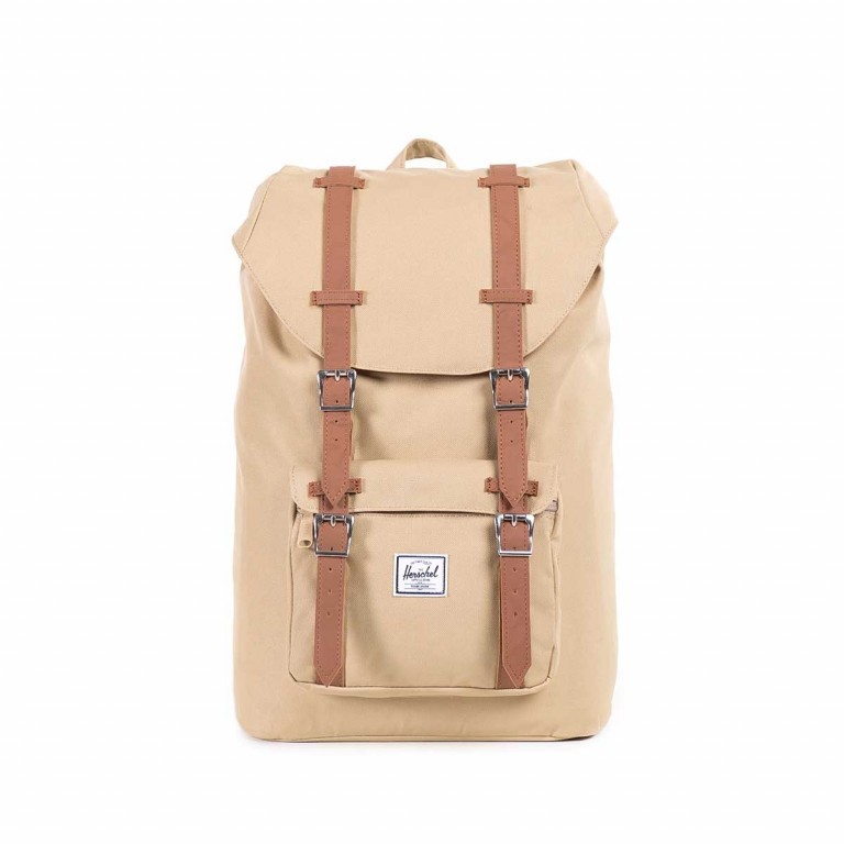 Rucksack Little America Medium Volumen 14 Liter Khaki, Farbe: beige, Marke: Herschel, EAN: 0828432013326, Abmessungen in cm: 28x43x12, Bild 1 von 4