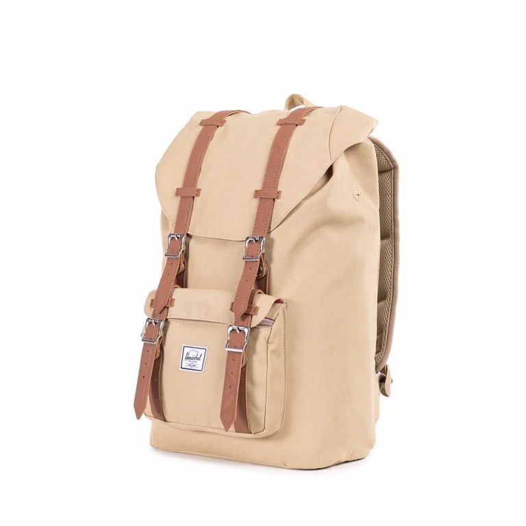 Rucksack Little America Medium Volumen 14 Liter Khaki, Farbe: beige, Marke: Herschel, EAN: 0828432013326, Abmessungen in cm: 28x43x12, Bild 2 von 4