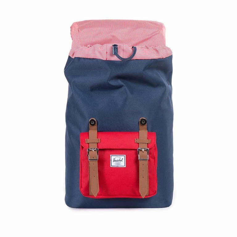 Rucksack Little America Medium Volumen 14 Liter Navy Red, Farbe: blau/petrol, Marke: Herschel, EAN: 0828432050482, Abmessungen in cm: 28x43x12, Bild 4 von 4