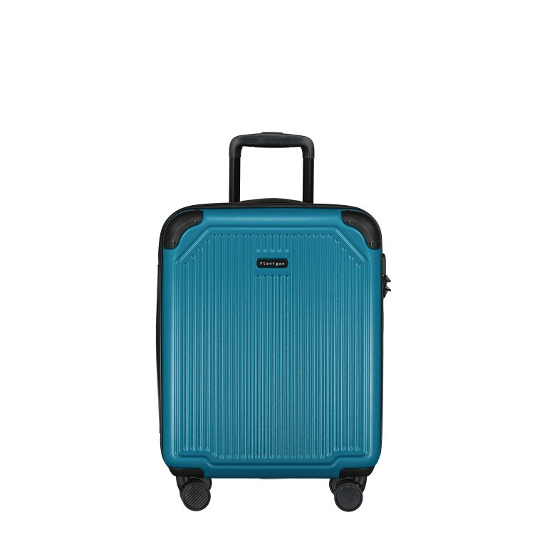 Koffer Nelson S IATA-konform Petrol, Farbe: blau/petrol, Marke: Flanigan, EAN: 4048171005390, Abmessungen in cm: 39x55x20, Bild 1 von 8
