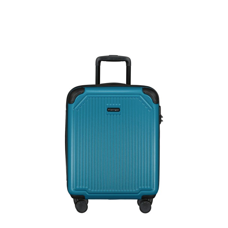 Koffer Nelson S IATA-konform Petrol, Farbe: blau/petrol, Marke: Flanigan, EAN: 4048171005390, Abmessungen in cm: 39x55x20, Bild 1 von 7