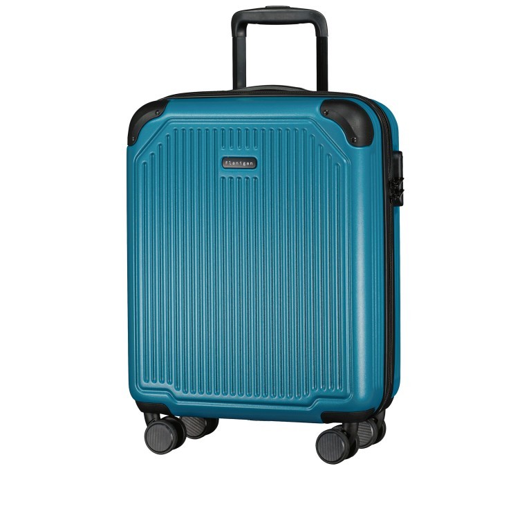 Koffer Nelson S IATA-konform Petrol, Farbe: blau/petrol, Marke: Flanigan, EAN: 4048171005390, Abmessungen in cm: 39x55x20, Bild 2 von 7