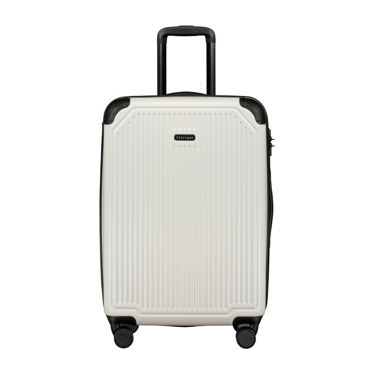 Koffer Nelson M Weiß, Farbe: weiß, Marke: Flanigan, EAN: 4048171005437, Abmessungen in cm: 45x67x26, Bild 1 von 8