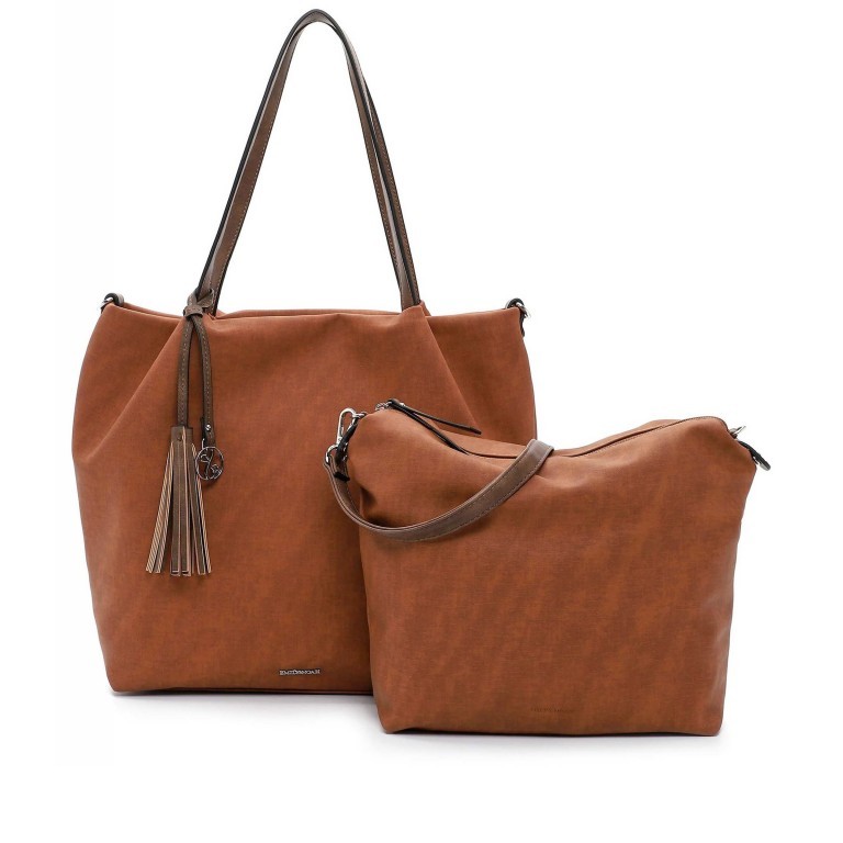 Shopper Elke Bag in Bag zweiteiliges Set Cognac, Farbe: cognac, Marke: Emily & Noah, EAN: 4049391331887, Bild 1 von 5