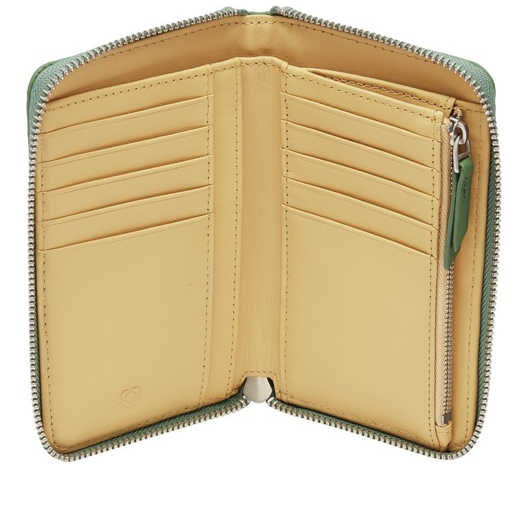 Geldbörse Classics Frieda mit RFID-Schutz Palm Green, Farbe: grün/oliv, Marke: Liebeskind Berlin, EAN: 4099593012442, Abmessungen in cm: 16.5x9.5x2, Bild 3 von 4