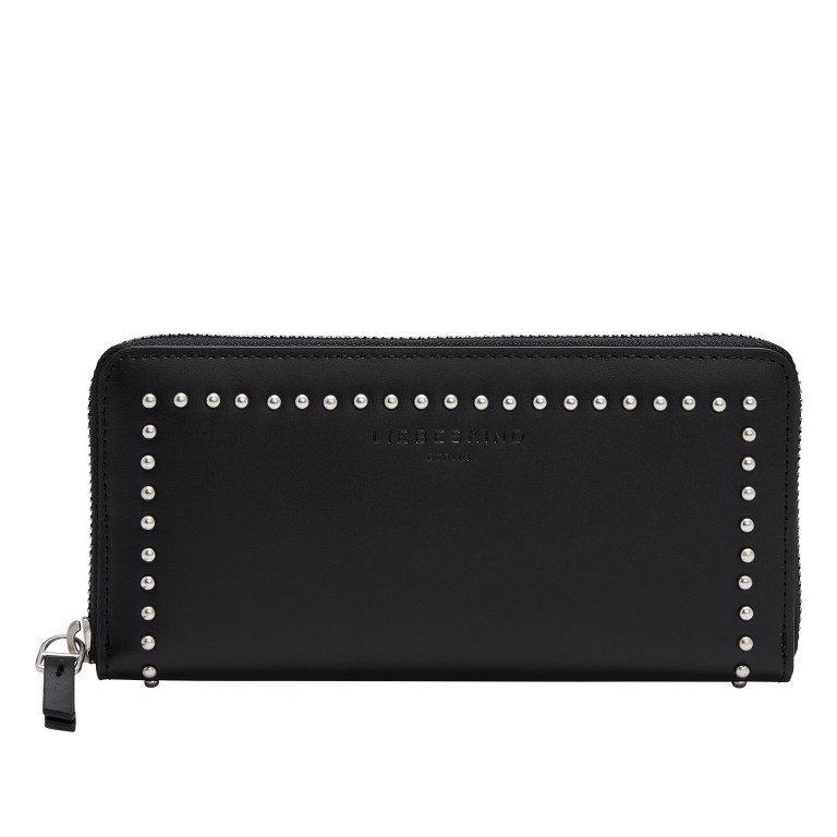 Geldbörse Paper Bag Sally Wallet Stud Ani Black, Farbe: schwarz, Marke: Liebeskind Berlin, EAN: 4099593011490, Abmessungen in cm: 18.5x10x2.5, Bild 1 von 4