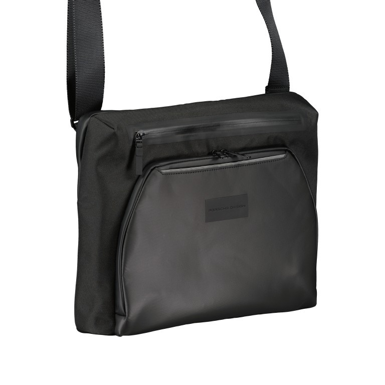 Kuriertasche Urban Eco Messenger Bag Black, Farbe: schwarz, Marke: Porsche Design, EAN: 4056487017594, Abmessungen in cm: 37x29x8, Bild 2 von 6