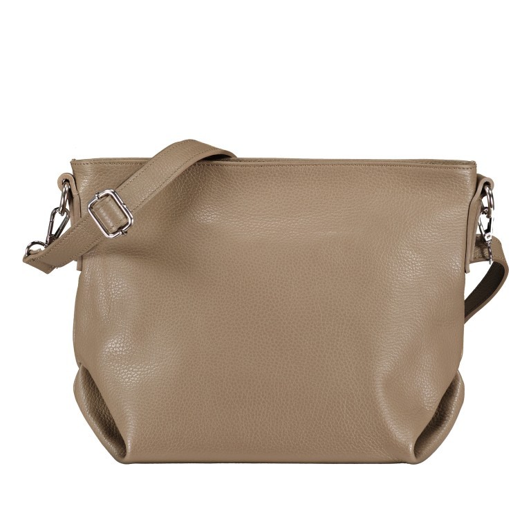 Beuteltasche Taupe, Farbe: taupe/khaki, Marke: Hausfelder Manufaktur, EAN: 4065646012608, Abmessungen in cm: 33x23x13, Bild 1 von 6