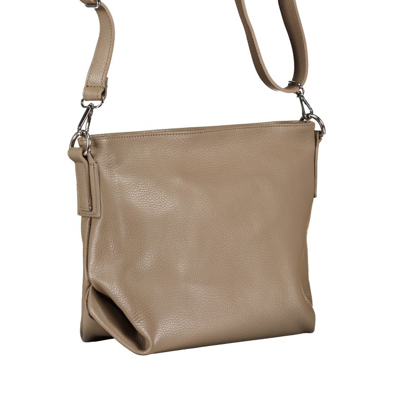 Beuteltasche Taupe, Farbe: taupe/khaki, Marke: Hausfelder Manufaktur, EAN: 4065646012608, Abmessungen in cm: 33x23x13, Bild 2 von 6