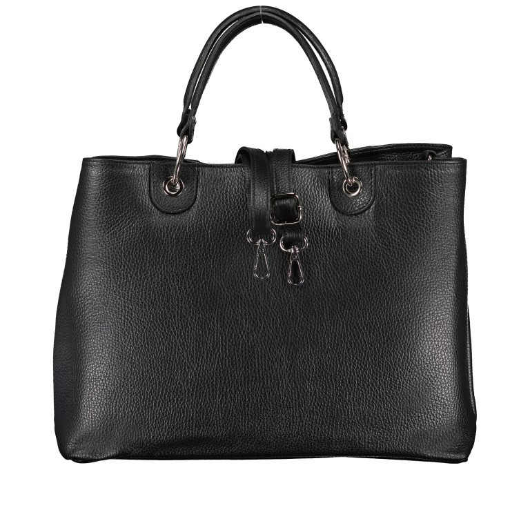 Handtasche Schwarz, Farbe: schwarz, Marke: Hausfelder Manufaktur, EAN: 4065646012646, Abmessungen in cm: 35x26x11, Bild 1 von 7