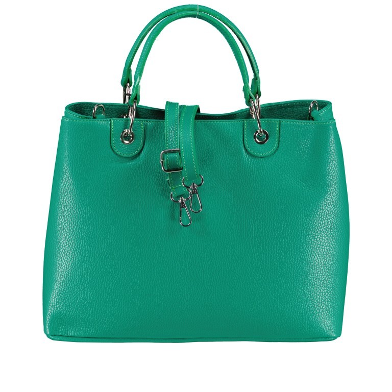 Handtasche Grün, Farbe: blau/petrol, Marke: Hausfelder Manufaktur, EAN: 4065646012660, Abmessungen in cm: 35x26x11, Bild 1 von 7