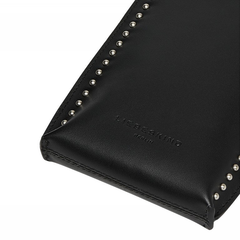 Handytasche Paper Bag Mobile Pouch Stud Ani Black, Farbe: schwarz, Marke: Liebeskind Berlin, EAN: 4099593011551, Abmessungen in cm: 10.5x17x2, Bild 3 von 3