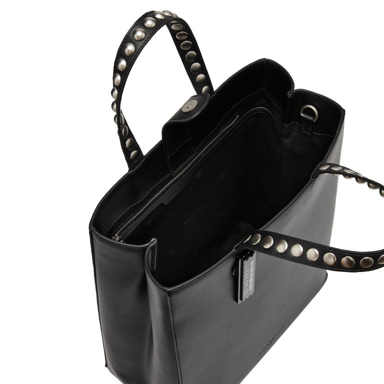 Handtasche Paper Bag Tote M Stud Ani Black, Farbe: schwarz, Marke: Liebeskind Berlin, EAN: 4099593009480, Abmessungen in cm: 34x29x15, Bild 4 von 5
