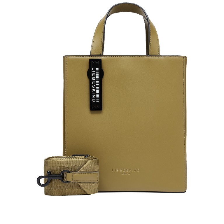 Handtasche Paper Bag Tote S Carter Matcha, Farbe: grün/oliv, Marke: Liebeskind Berlin, EAN: 4099593009459, Abmessungen in cm: 22x25x12, Bild 1 von 5