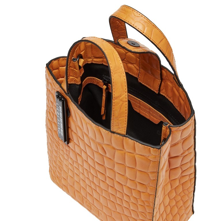 Tasche Paper Bag Tote Bag S Waxy Kroko Pumpkin Spice, Farbe: orange, Marke: Liebeskind Berlin, EAN: 4099593007080, Abmessungen in cm: 23x25x11.5, Bild 3 von 4