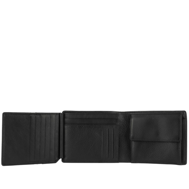 Geldbörse Langley 072 mit RFID-Schutz Schwarz, Farbe: schwarz, Marke: Flanigan, EAN: 4066727001825, Abmessungen in cm: 12.5x10x2.5, Bild 4 von 4