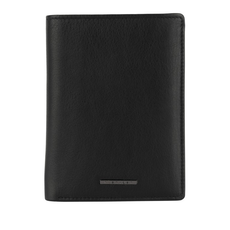 Geldbörse Langley 076 mit RFID-Schutz Schwarz, Farbe: schwarz, Marke: Flanigan, EAN: 4066727001863, Abmessungen in cm: 9x12.5x2, Bild 1 von 4