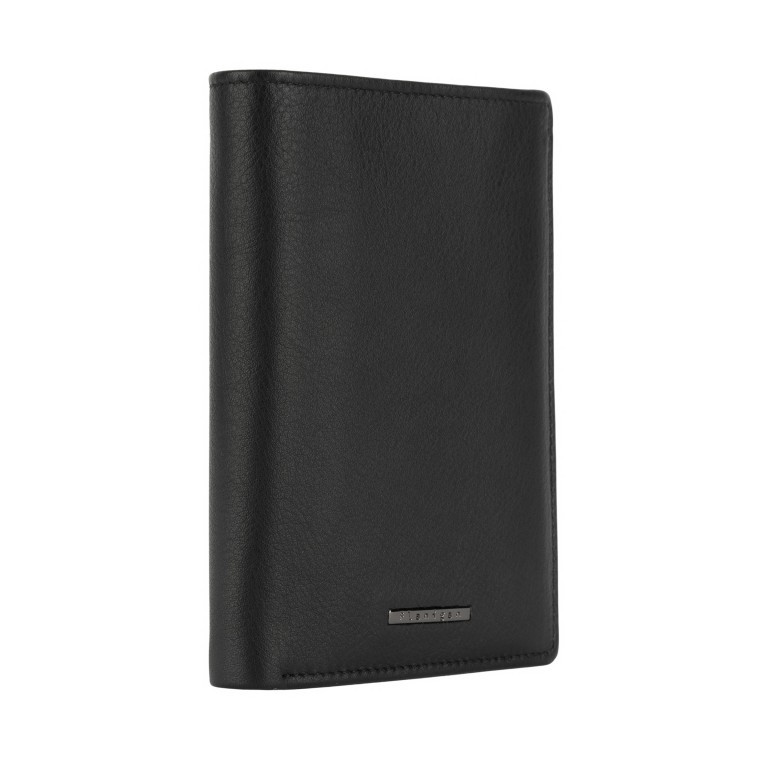 Geldbörse Langley 076 mit RFID-Schutz Schwarz, Farbe: schwarz, Marke: Flanigan, EAN: 4066727001863, Abmessungen in cm: 9x12.5x2, Bild 2 von 4