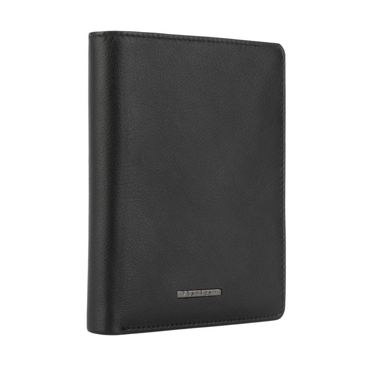 Geldbörse Langley 077 mit RFID-Schutz Schwarz, Farbe: schwarz, Marke: Flanigan, EAN: 4066727001870, Abmessungen in cm: 10x12.5x2.5, Bild 2 von 4