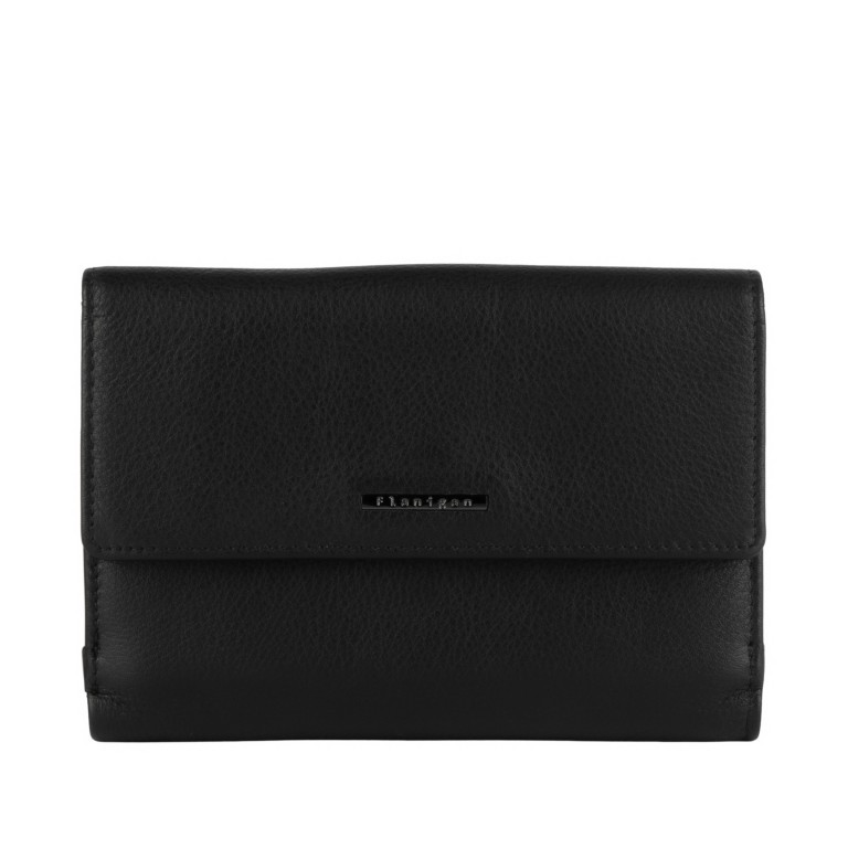 Geldbörse Langley 078 mit RFID-Schutz Schwarz, Farbe: schwarz, Marke: Flanigan, EAN: 4066727001887, Abmessungen in cm: 13.3x9.6x2.5, Bild 1 von 5