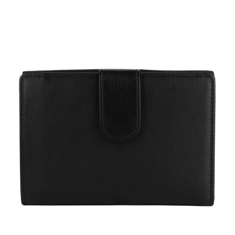 Geldbörse Langley 078 mit RFID-Schutz Schwarz, Farbe: schwarz, Marke: Flanigan, EAN: 4066727001887, Abmessungen in cm: 13.3x9.6x2.5, Bild 3 von 5