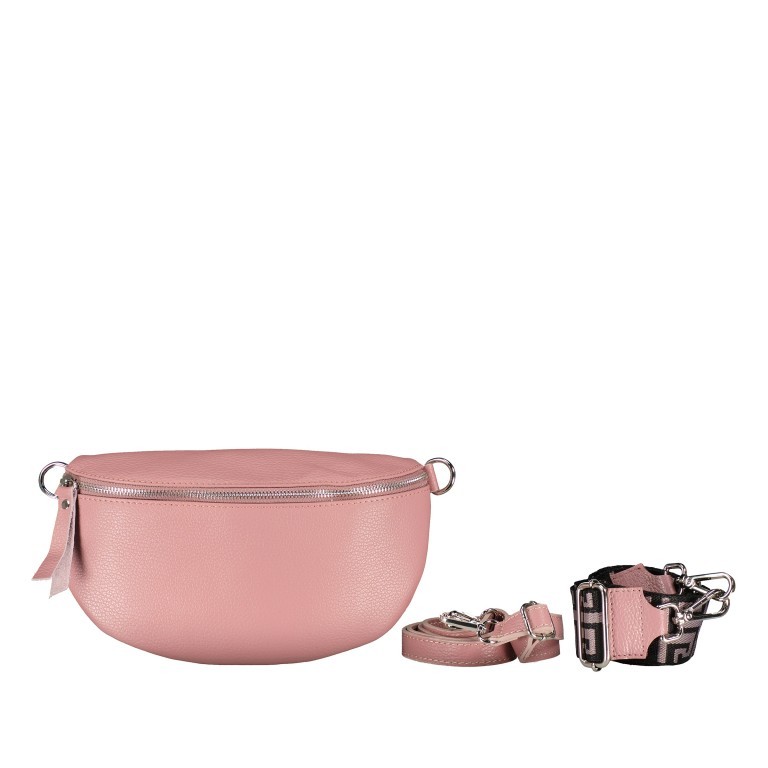 Gürteltasche Silberbeschlag Rose, Farbe: rosa/pink, Marke: Hausfelder Manufaktur, EAN: 4065646012875, Abmessungen in cm: 27x15x8, Bild 1 von 6