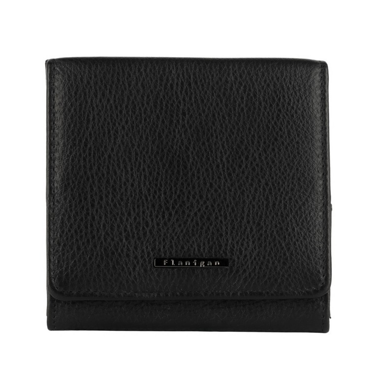 Geldbörse 086 mit RFID-Schutz Schwarz, Farbe: schwarz, Marke: Flanigan, EAN: 4066727001962, Abmessungen in cm: 9.5x9.5x7, Bild 1 von 5