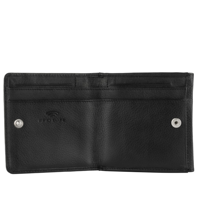 Geldbörse 086 mit RFID-Schutz Schwarz, Farbe: schwarz, Marke: Flanigan, EAN: 4066727001962, Abmessungen in cm: 9.5x9.5x7, Bild 4 von 5