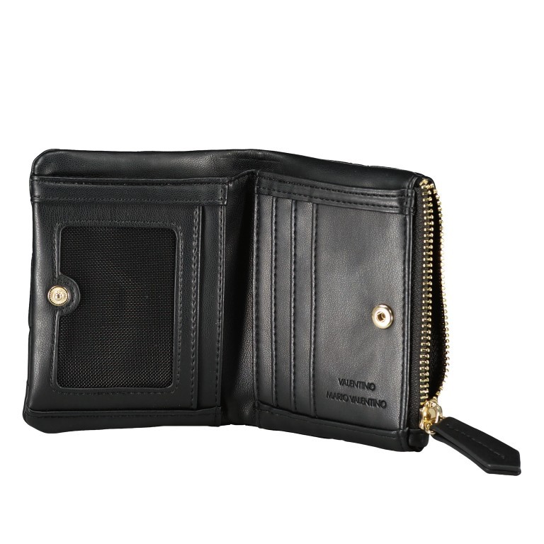 Geldbörse Ocarina Nero, Farbe: schwarz, Marke: Valentino Bags, EAN: 8054942225825, Abmessungen in cm: 12x9.5x2, Bild 4 von 4