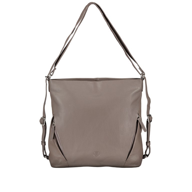 Beuteltasche / Rucksack Taupe, Farbe: grau, Marke: Hausfelder Manufaktur, EAN: 4065646011533, Abmessungen in cm: 30x30x13, Bild 1 von 6