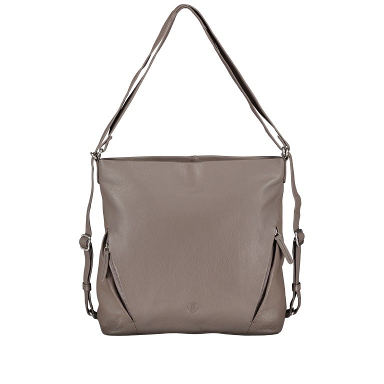 Beuteltasche / Rucksack Taupe, Farbe: grau, Marke: Hausfelder Manufaktur, EAN: 4065646011533, Abmessungen in cm: 30x30x13, Bild 1 von 6