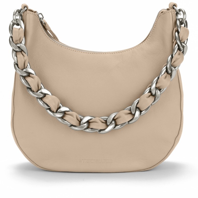 Beuteltasche Chain Reaction Harper Chain Soft Grainy Light Beige, Farbe: beige, Marke: Les Visionnaires, EAN: 4262371045417, Abmessungen in cm: 28x22x8.5, Bild 1 von 4