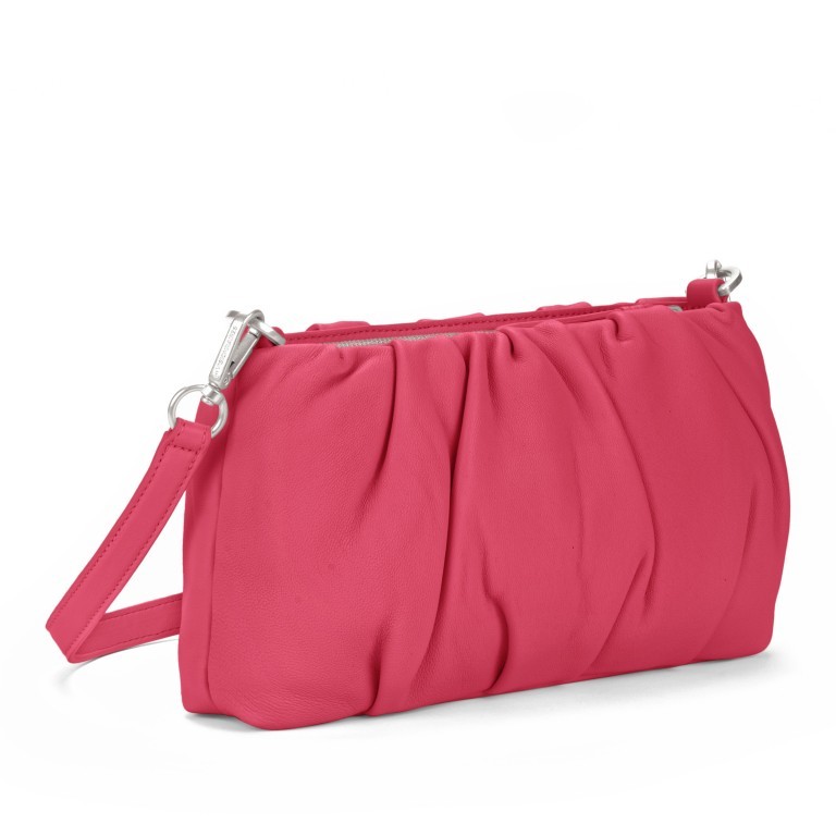 Umhängetasche / Clutch Soft Volume Lina Silky Leather Hot Pink, Farbe: rosa/pink, Marke: Les Visionnaires, EAN: 4262371043581, Abmessungen in cm: 28x14x4, Bild 2 von 4