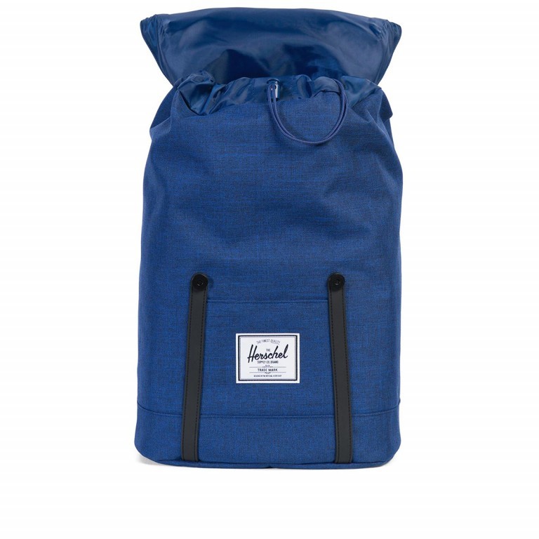 Rucksack Retreat Rubber Straps Volumen 18 Liter Eclipse Crosshatch Black Rubber, Farbe: blau/petrol, Marke: Herschel, EAN: 0828432123056, Abmessungen in cm: 34x46x12, Bild 3 von 5